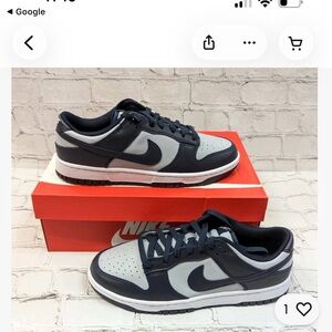 Nike Dunk Low in Navy and Light Gray